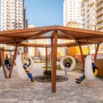 Ahşap Üçgen Halkalı Modern Pergola – Stonewood Çember – ahşap pergola detay görünümü 2