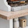 Teras Bahçe Barbeküsü – Stoneplus Yeşim 140 cm x 242 cm – ahşap banyo ve lavabo ünitesi detay görünümü 3