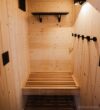 Ev Tipi Portatif Sauna – Stonewood Kuğu 12 m² – özel üretim ahşap kapı detay görünümü 6