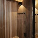 Ev Tipi Portatif Sauna – Stonewood Kuğu 12 m² – özel üretim ahşap kapı detay görünümü 5