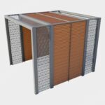 Ahşap Antrasit Gri Pergola 2,90x2,90 – ahşap pergola detay görünümü 1