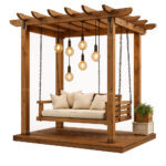 Ahşap Pergola Salıncak Mimoza – ahşap pergola detay görünümü 3
