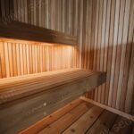 Ev Tipi Portatif Sauna – Stonewood Kuğu 12 m² – özel üretim ahşap kapı detay görünümü 7