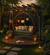 Yuvarlak Ahşap Pergola Salıncak – ahşap pergola detay görünümü 3