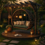 Yuvarlak Ahşap Pergola Salıncak – ahşap pergola detay görünümü 3