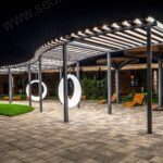 Ahşap Şemsiye Pergola Gölgelik – Üçlü Pergola – ahşap pergola detay görünümü 10