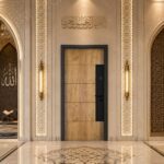 Modern Ahşap Cami İç Kapısı – özel üretim ahşap kapı detay görünümü 1