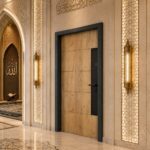 Modern Ahşap Cami İç Kapısı – özel üretim ahşap kapı detay görünümü 2