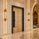 Modern Ahşap Cami İç Kapısı – özel üretim ahşap kapı detay görünümü 3