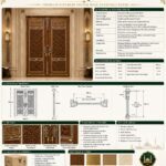 Kündekâri Wooden Door (KWD-05) – özel üretim ahşap kapı detay görünümü 4