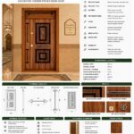 Yangına Dayanımlı Modern Ahşap Cami Kapısı – özel üretim ahşap kapı detay görünümü 3