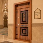 Yangına Dayanımlı Modern Ahşap Cami Kapısı – özel üretim ahşap kapı detay görünümü 4