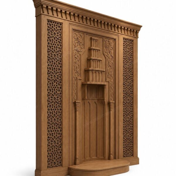 Mukarnas Nişli Ahşap Cami Mihrabı – özel üretim özel üretim ahşap ürün