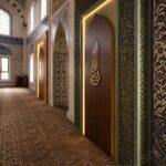 LED Aydınlatmalı Modern Ahşap Cami Mihrabı – Model MH-0034 – özel üretim ahşap kapı detay görünümü 1