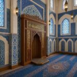 Altın Hatlı Klasik Ahşap Cami Mihrabı – özel üretim ahşap ürün detay görünümü 3