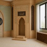 Köşe Kafesli Ahşap Cami Mihrabı – özel üretim ahşap ürün detay görünümü 1