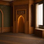 Ahşap Namaz Odası Mihrabı – özel üretim ahşap ürün detay görünümü 2