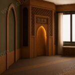Ahşap Namaz Odası Mihrabı – özel üretim ahşap ürün detay görünümü 3