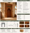 Özel Tasarım Ahşap Cami Mihrabı – Model MH-0031 – özel üretim ahşap ürün detay görünümü 4
