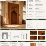 Özel Tasarım Ahşap Cami Mihrabı – Model MH-0031 – özel üretim ahşap ürün detay görünümü 4