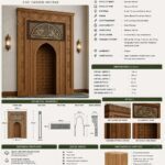Hatlı Kafesli Ahşap Cami Mihrabı – Model MH-0019 – özel üretim ahşap ürün detay görünümü 2