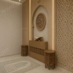 Kafes Bordürlü Konsollu Cami Mihrabı – özel üretim ahşap kapı detay görünümü 3
