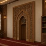 Kafesli Mihrap Minber Takımı – özel üretim ahşap ürün detay görünümü 3