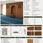 Modern Özel Ölçü Ahşap Cami Mihrabı – özel üretim ahşap ürün detay görünümü 7