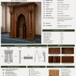 Klasik Ahşap Cami Mihrabı – özel üretim ahşap ürün detay görünümü 4