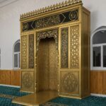 Altın Yaldızlı Ahşap Cami Mihrabı – dekoratif ahşap tavan kaplama detay görünümü 3