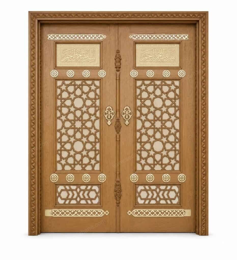 Kündekâri Ahşap Kapı Açık Ceviz – özel üretim özel üretim ahşap kapı