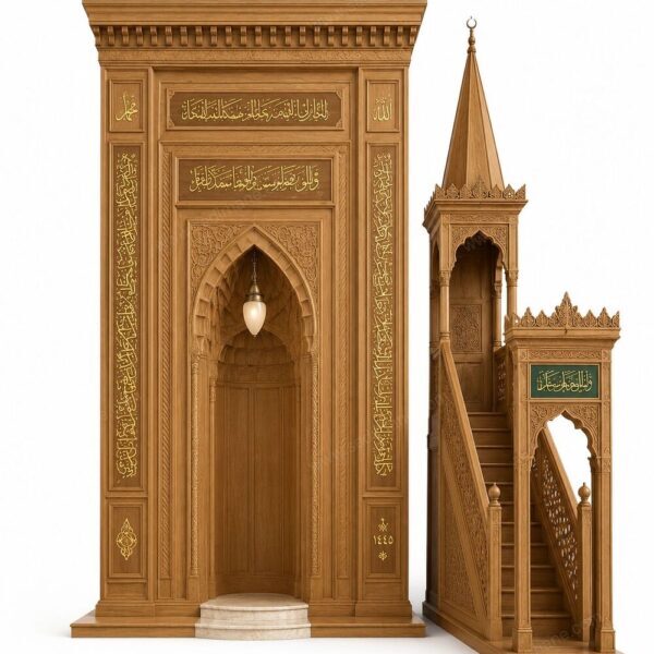 Modüler Ahşap Cami Mihrabı – özel üretim özel üretim ahşap ürün