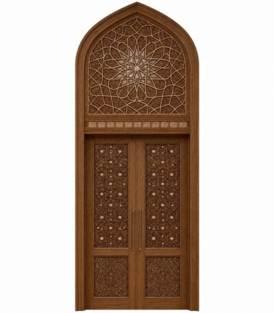 Mosque Wood CNC Carving Door