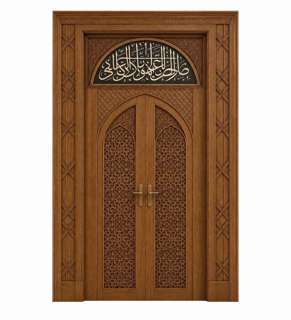 Oak Wooden Mosque Door tamam