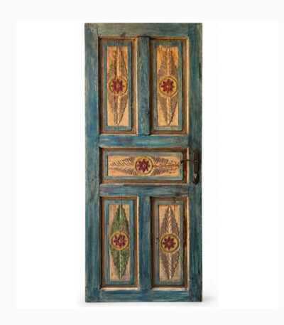 El Boyalı Mandala Ahşap Kapı – Model KP-0093 – özel üretim özel üretim ahşap kapı