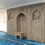 Modern Özel Ölçü Ahşap Cami Mihrabı – özel üretim ahşap ürün detay görünümü 6