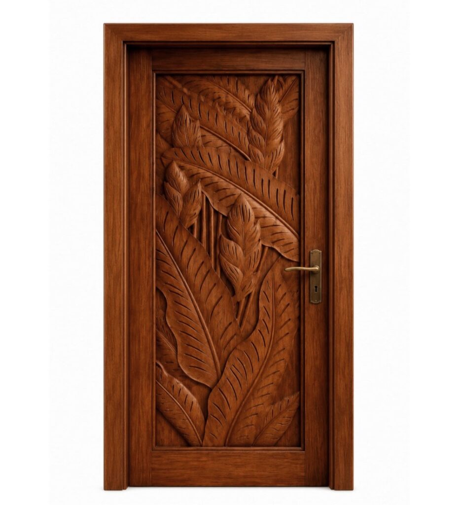 leaf carved wooden door 1000x1100 1