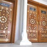 İsfahan Hatlı Çift Kapı – özel üretim ahşap kapı detay görünümü 7