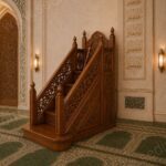 El Oyması İşlemeli Ahşap Cami Vaaz Kürsüsü – ahşap korkuluk detay görünümü 2