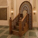 Selçuklu Motifli Ahşap Cami Vaaz Kürsüsü – ahşap korkuluk detay görünümü 2