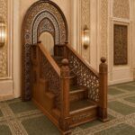 Selçuklu Motifli Ahşap Cami Vaaz Kürsüsü – ahşap korkuluk detay görünümü 4