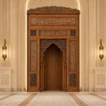 Oymalı Ahşap Cami Mihrabı – El İşçiliği Cami Mihrabı – özel üretim ahşap ürün detay görünümü 1