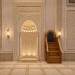 Modern Sade Ahşap Cami Minberi – Kompakt Tasarım – özel üretim ahşap ürün detay görünümü 1