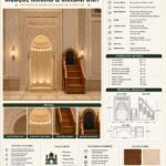 Modern Sade Ahşap Cami Minberi – Kompakt Tasarım – özel üretim ahşap ürün detay görünümü 3