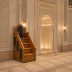 Modern Sade Ahşap Cami Minberi – Kompakt Tasarım – özel üretim ahşap ürün detay görünümü 4