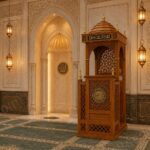 Osmanlı Tarzı Kubbeli Ahşap Cami Minberi – özel üretim ahşap raf detay görünümü 2