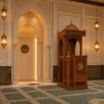Osmanlı Tarzı Kubbeli Ahşap Cami Minberi – özel üretim ahşap raf detay görünümü 3