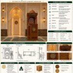 Osmanlı Tarzı Kubbeli Ahşap Cami Minberi – özel üretim ahşap raf detay görünümü 4