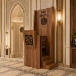 Duvar Panelli Modern Ahşap Cami Kürsüsü – dekoratif ahşap duvar kaplama detay görünümü 3