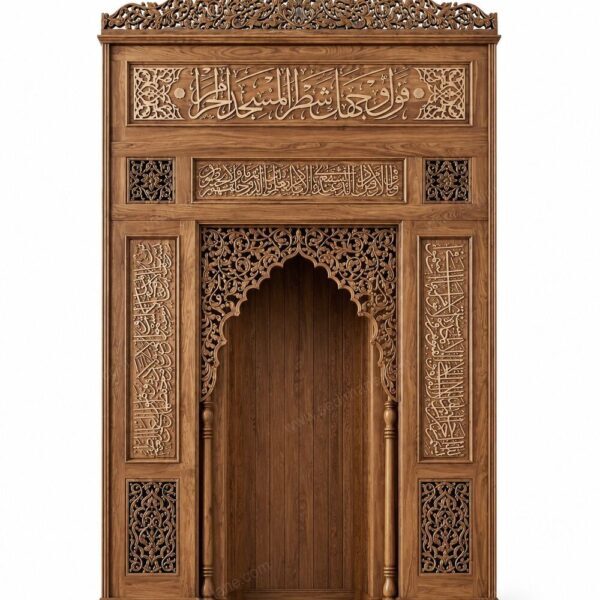 Oymalı Ahşap Cami Mihrabı – El İşçiliği Cami Mihrabı – özel üretim özel üretim ahşap ürün